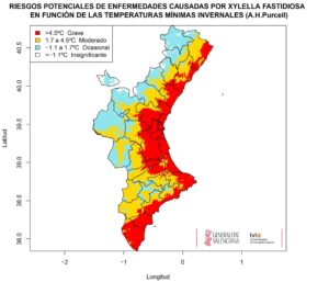 Mapa Xylella